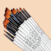 Keep Smiling Artist Brush Set | White Cut | 12 Pcs